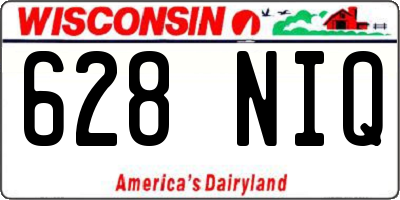 WI license plate 628NIQ