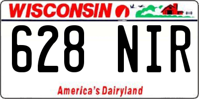 WI license plate 628NIR