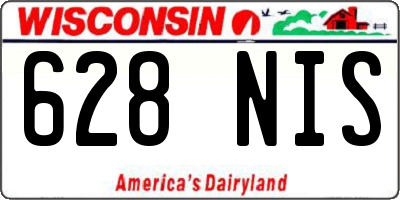WI license plate 628NIS