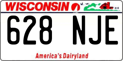 WI license plate 628NJE