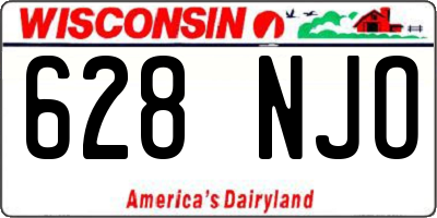 WI license plate 628NJO