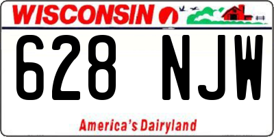 WI license plate 628NJW