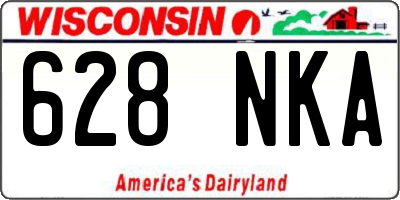 WI license plate 628NKA