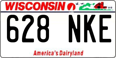 WI license plate 628NKE