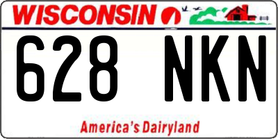 WI license plate 628NKN