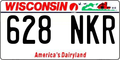 WI license plate 628NKR