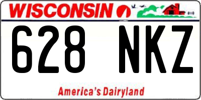 WI license plate 628NKZ