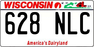 WI license plate 628NLC