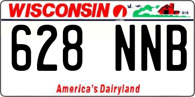 WI license plate 628NNB