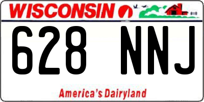 WI license plate 628NNJ