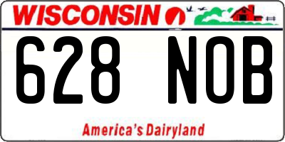 WI license plate 628NOB