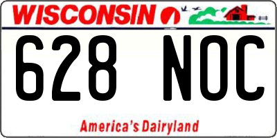WI license plate 628NOC