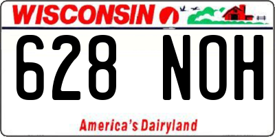 WI license plate 628NOH