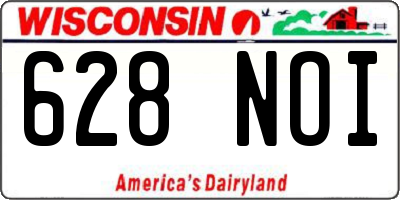 WI license plate 628NOI