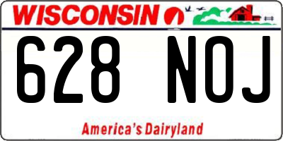 WI license plate 628NOJ