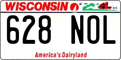 WI license plate 628NOL