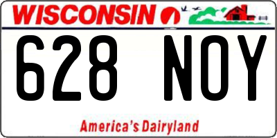WI license plate 628NOY