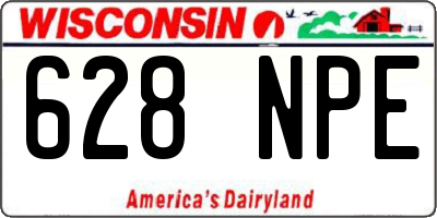 WI license plate 628NPE