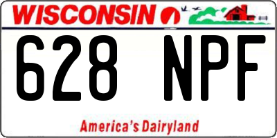WI license plate 628NPF