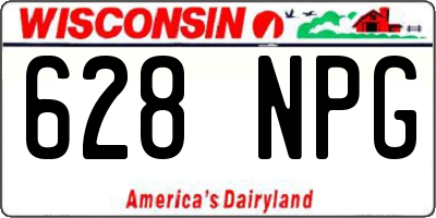WI license plate 628NPG