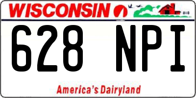 WI license plate 628NPI