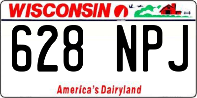 WI license plate 628NPJ
