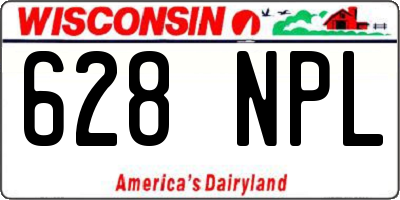 WI license plate 628NPL