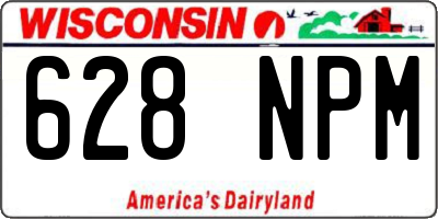 WI license plate 628NPM