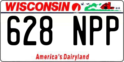 WI license plate 628NPP