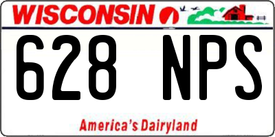 WI license plate 628NPS