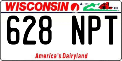 WI license plate 628NPT