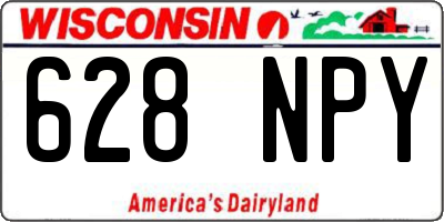 WI license plate 628NPY