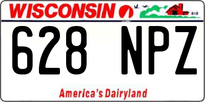 WI license plate 628NPZ