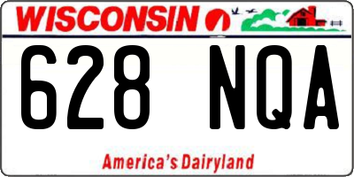 WI license plate 628NQA