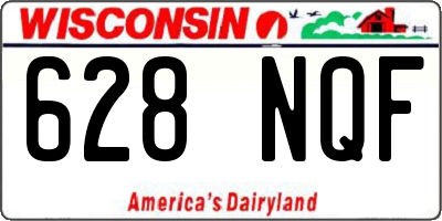 WI license plate 628NQF