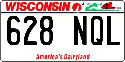 WI license plate 628NQL