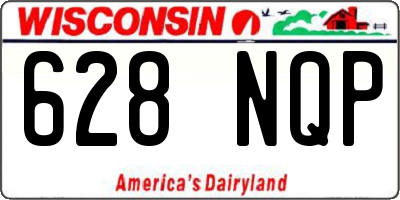 WI license plate 628NQP