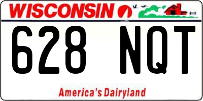 WI license plate 628NQT