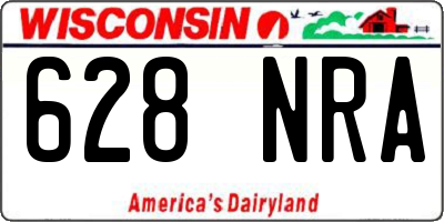 WI license plate 628NRA