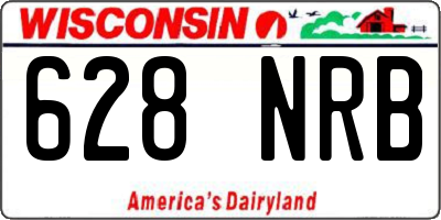 WI license plate 628NRB
