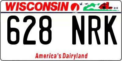WI license plate 628NRK