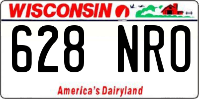 WI license plate 628NRO