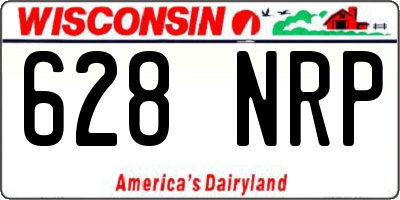 WI license plate 628NRP