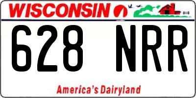 WI license plate 628NRR