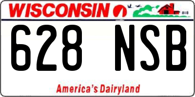 WI license plate 628NSB