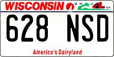 WI license plate 628NSD