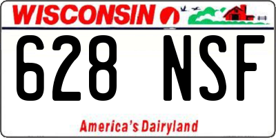 WI license plate 628NSF