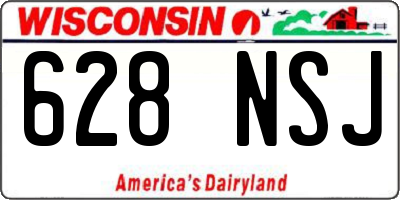 WI license plate 628NSJ