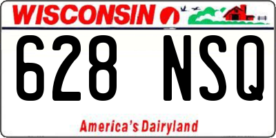 WI license plate 628NSQ