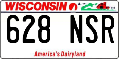 WI license plate 628NSR